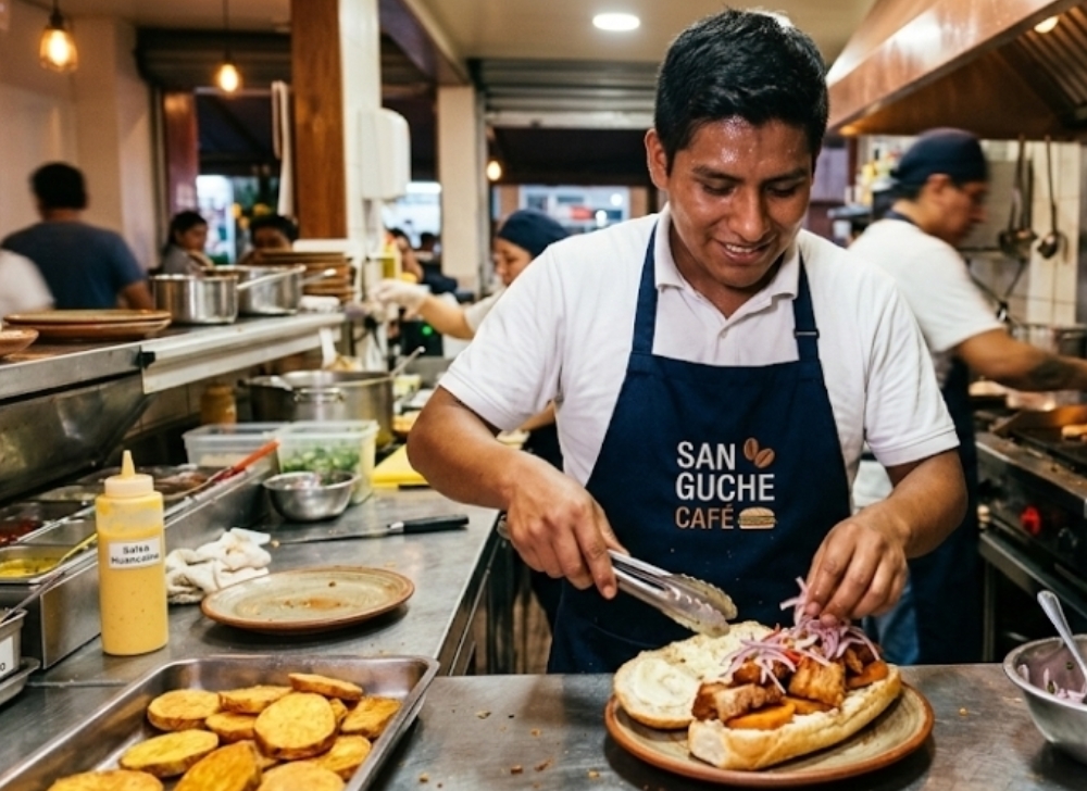 Asistente de cocina sanguchero San Guche Cafe